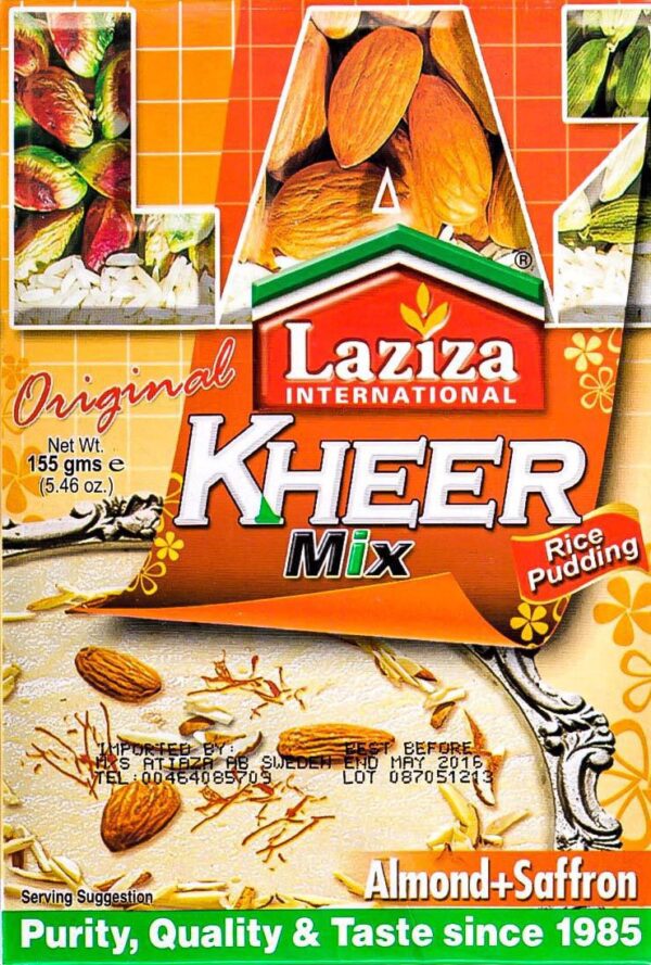 Laziza Kheer Mix Mandel + Saffran 155 G